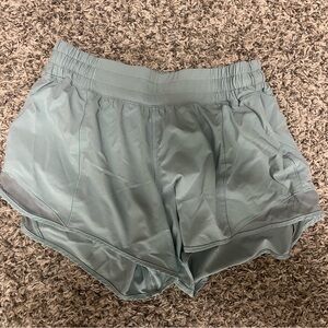 Lululemon Icy Blue Hotty Hot 4” Lined Shorts